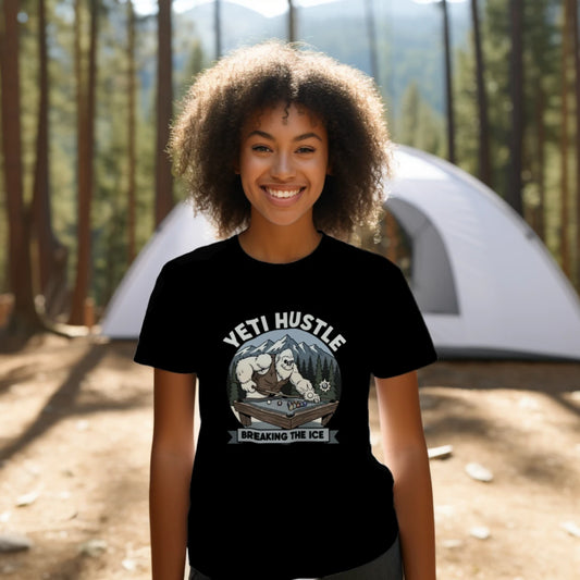 Yeti Hustle Billiards Shirt | Breaking the Ice Pool Player Tee - Women