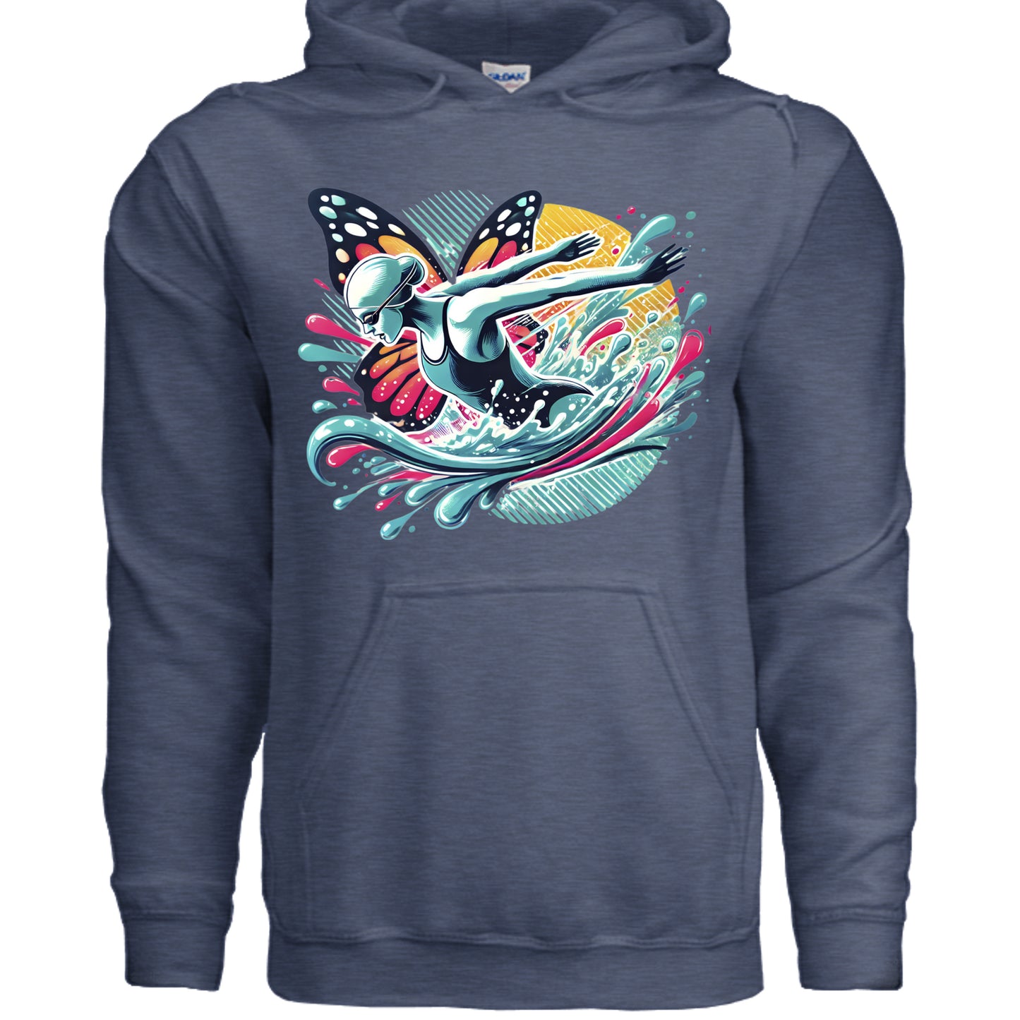 Heather Sport Dark Navy - G185 - FRONT