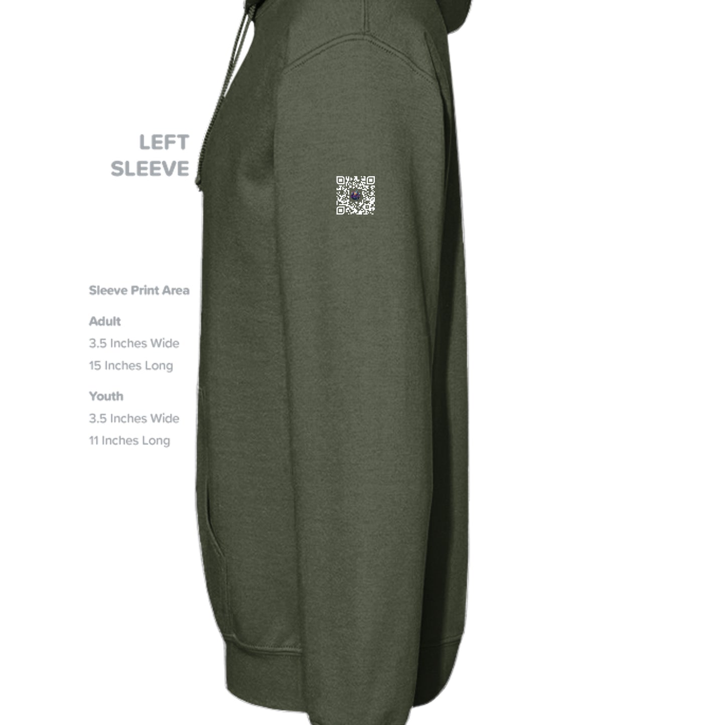 MILITARY GREEN - SF500 - SLEEVE_LEFT