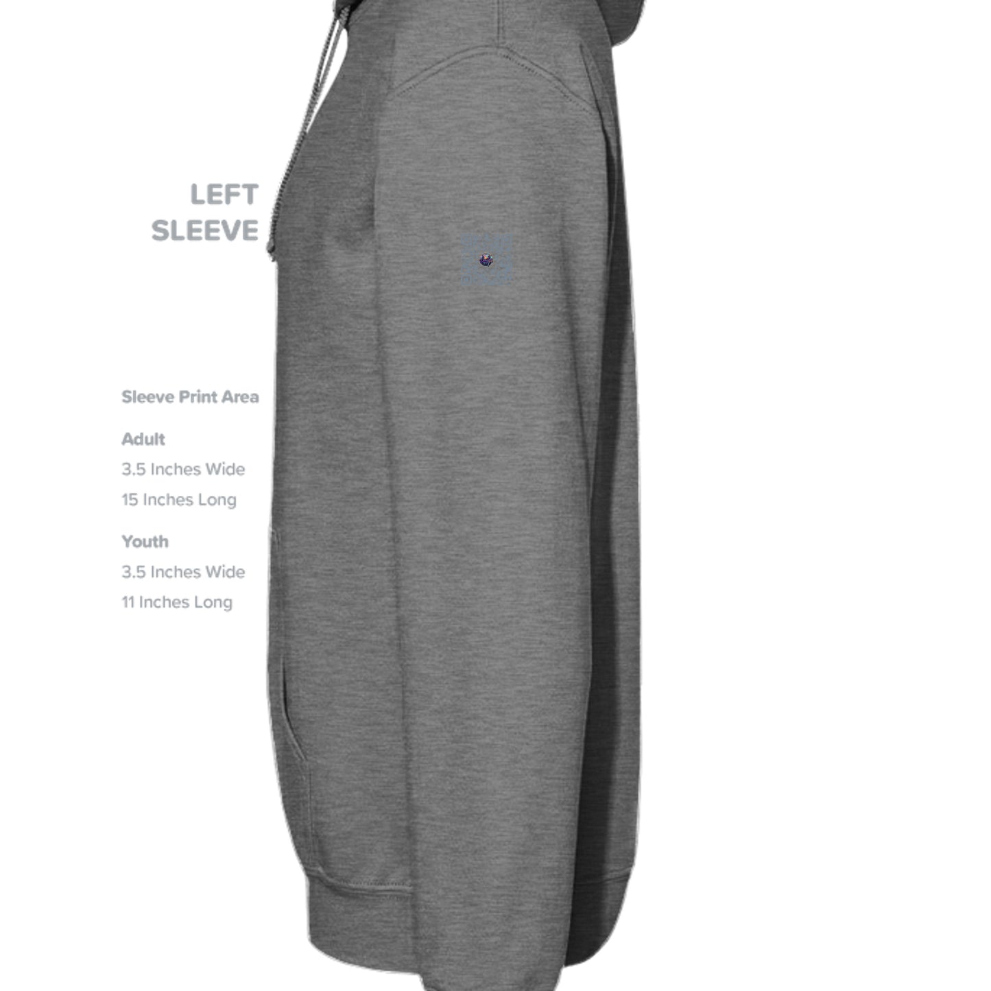GRAPHITE HEATHER - G185 - SLEEVE_LEFT